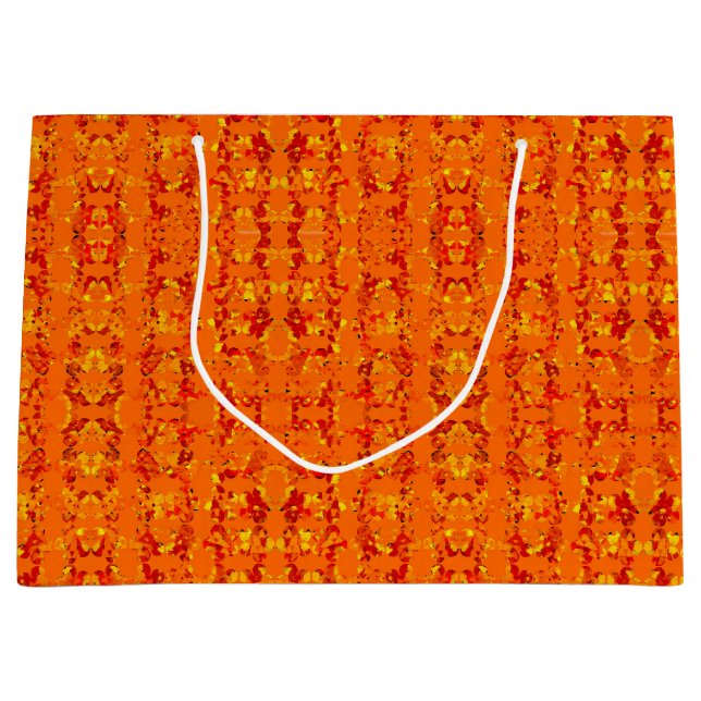 Aztek Orange Geschenktasche Große Geschenktüte (Vorderseite)