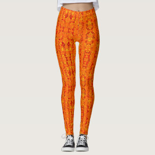 Aztek Orange Leggings