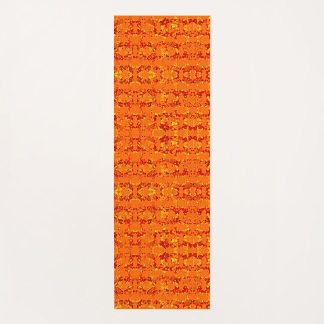 Aztek Orange Yogamatte (Vorderseite)