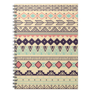 Aztek-Stammesstreifen: Vintage-Illustration Notizblock