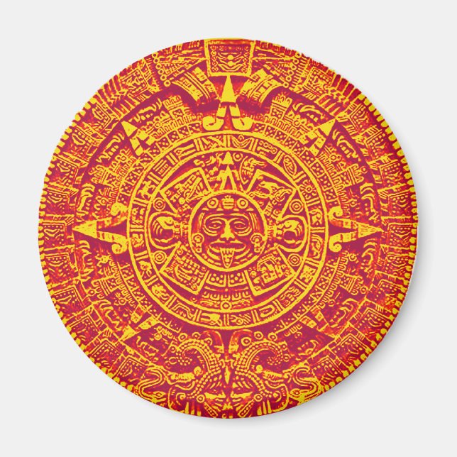Aztekalender - Gold Magnet (Vorne)
