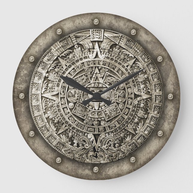 Aztekalender Große Wanduhr (Vorderseite)