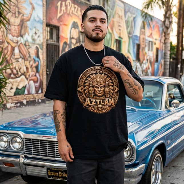 Azteke Aztlan Krieger  T-Shirt (Aztec Aztlan Warrior T-Shirt)