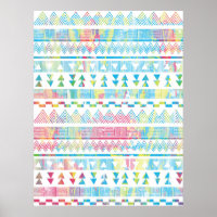 Azteken-abstrakte Aquarellfarben-Spritzer