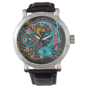 Azteken Axolotl Xolotl Stammesmuster Mythologie Bo Armbanduhr