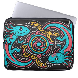 Azteken Axolotl Xolotl Stammesmuster Mythologie Bo Laptopschutzhülle