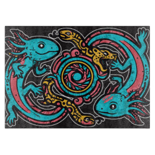 Azteken Axolotl Xolotl Stammesmuster Mythologie Bo Schneidebrett