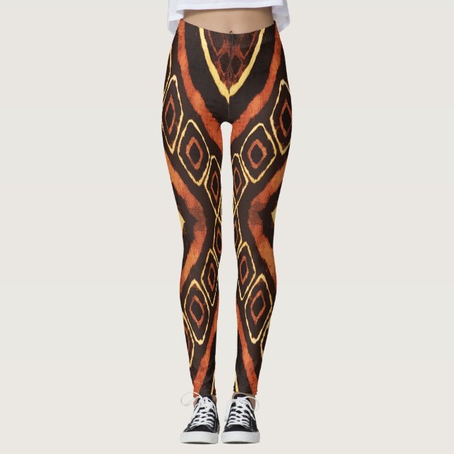 Azteken Batik Leggings (Vorderseite)