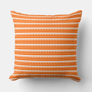 Azteken-Gebirge - Orange mit Weiß Kissen