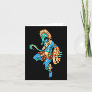 Azteken Gott des Krieges und der Sonne - Huitzilop Karte