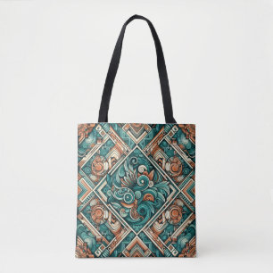 Azteken-Inspiriertes Aquamarines und Terracotta-Mu