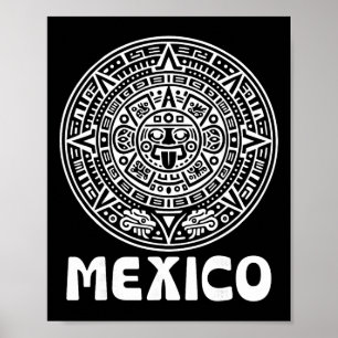 Azteken-Kalender Fußball Mexiko Fußball Fan Mexika Poster