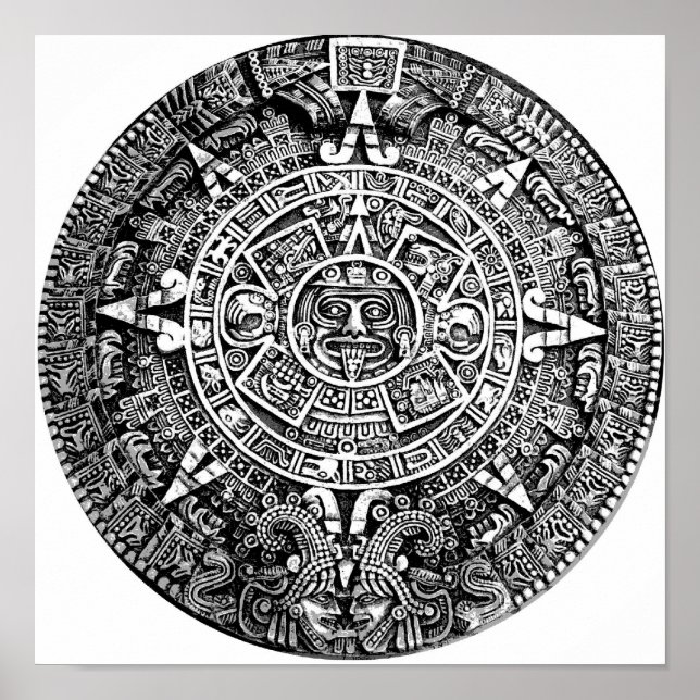 Azteken-Kalender Poster (Vorne)