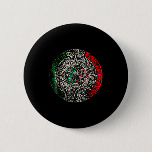 Azteken-Kalender Sonnenstein Mexikanische Kunst Sc Button