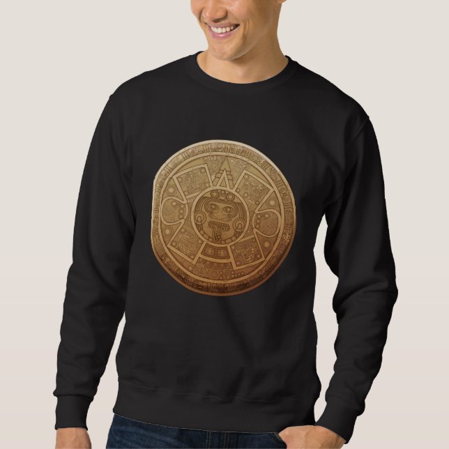 Azteken-Maya-Kalender Alte Maya-Zivilisation Sweatshirt (Vorderseite)
