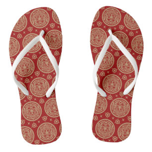 Azteken-Muster Flip Flops