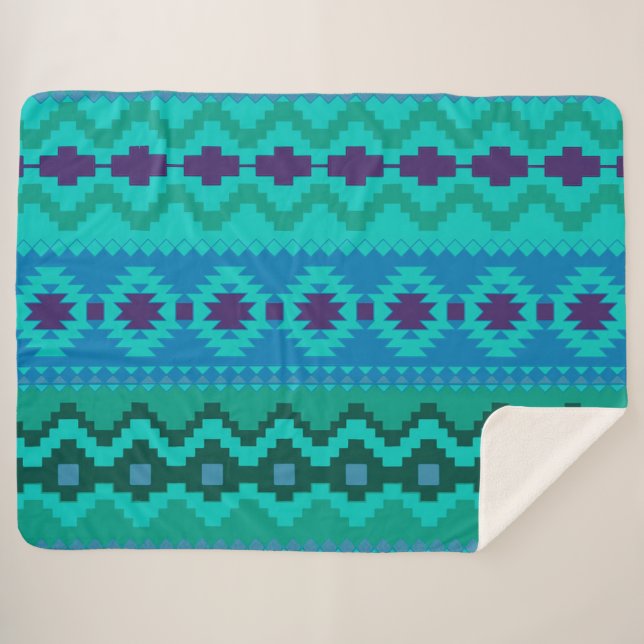 Azteken-Muster Sherpadecke (Vorderseite (Horizontal))