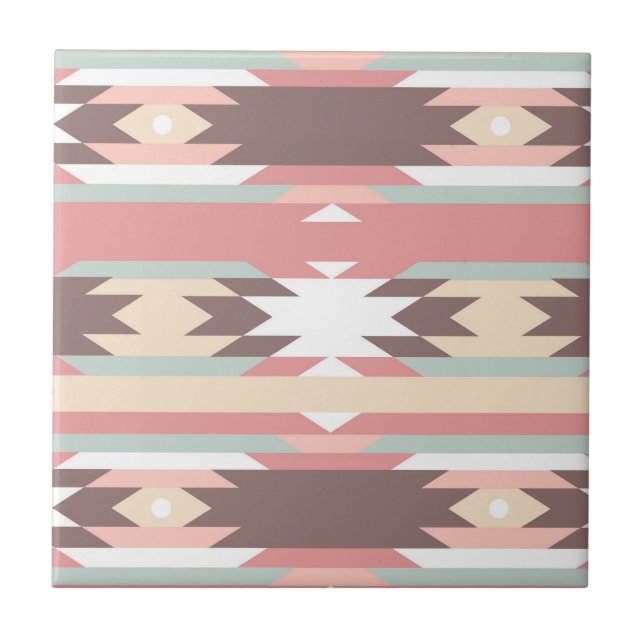 Azteken Native American Design Tile Fliese (Vorderseite)