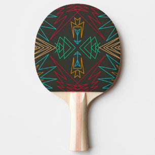 Azteken Native American Geometrisches Linienmuster Tischtennis Schläger