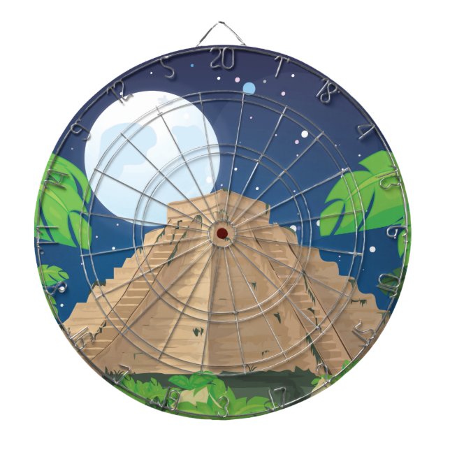 Azteken-Pyramide Dartscheibe (vorne)