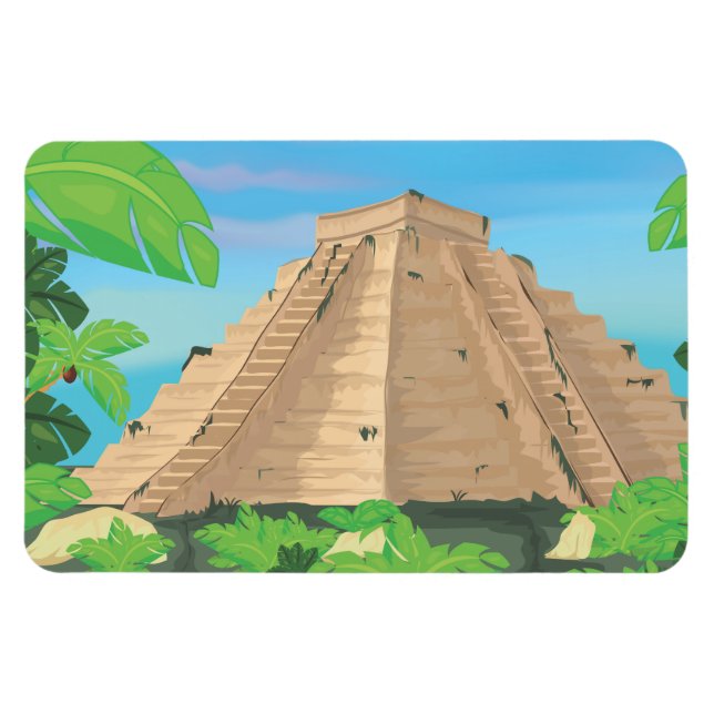 Azteken-Pyramide Magnet (Horizontal)