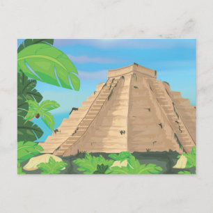 Azteken-Pyramide Postkarte