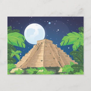 Azteken-Pyramide Postkarte