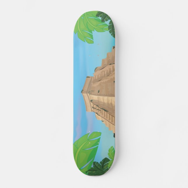 Azteken-Pyramide Skateboard (Vorderseite)