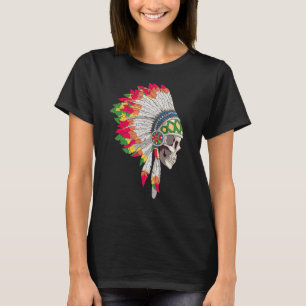 Azteken-Schädel-Jaguar-Krieger-Maske alte Maya-Myt T-Shirt