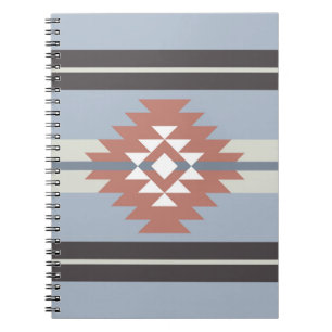 Aztekendesign in rosa und blau notizblock