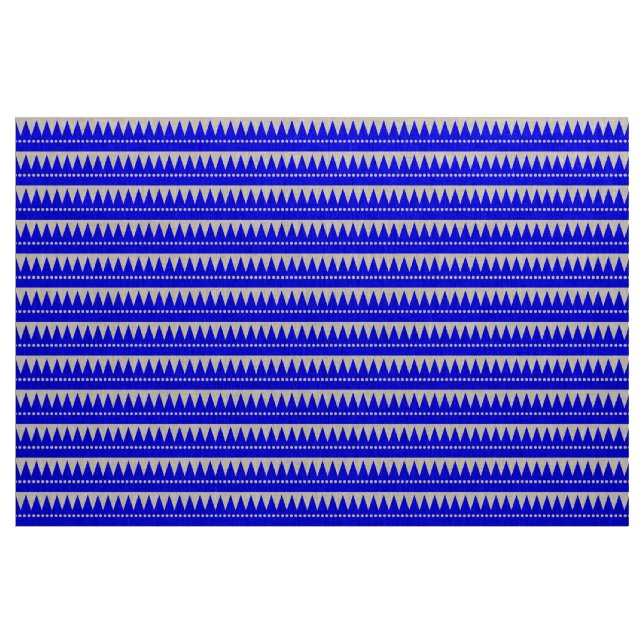 Aztekengebirge - Blau auf Weiß Stoff (Yard (91,4 cm))