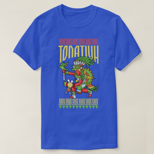 Aztekengott der Sonne Tonatiuh T-Shirt (Design vorne)