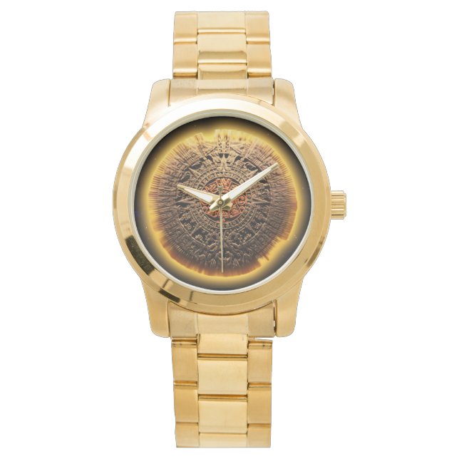 Aztekenkalender Armbanduhr (Vorderseite)