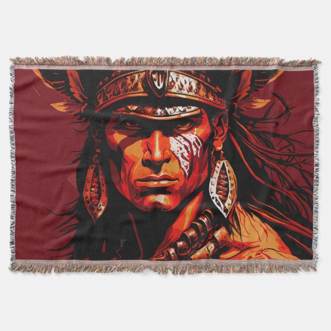 Aztekenkrieger, Aztekenkultur, Maya-Kultur Decke (Vorderseite)