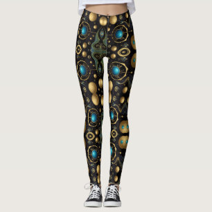 Aztekenkunst, lebendig, die Kultur reflektiert Leggings