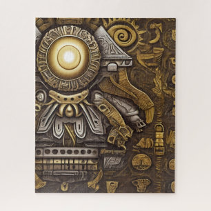 Aztekenkunst reich und lebendig puzzle