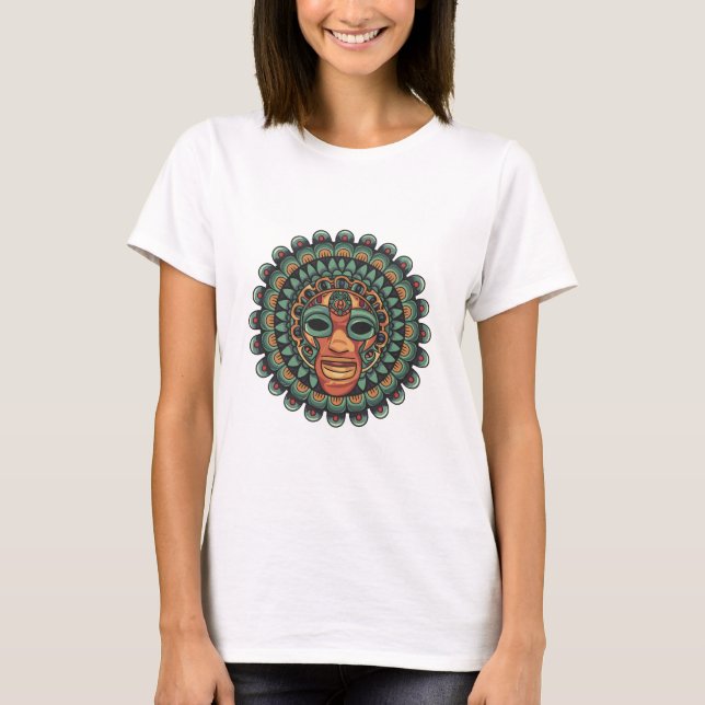 Aztekenmasken T-Shirt (Vorderseite)
