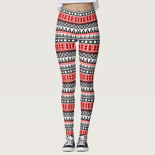 Aztekenmuster Leggings (Vorderseite)