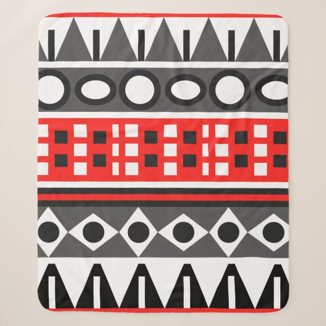 Aztekenmuster Sherpadecke (Vorderseite)