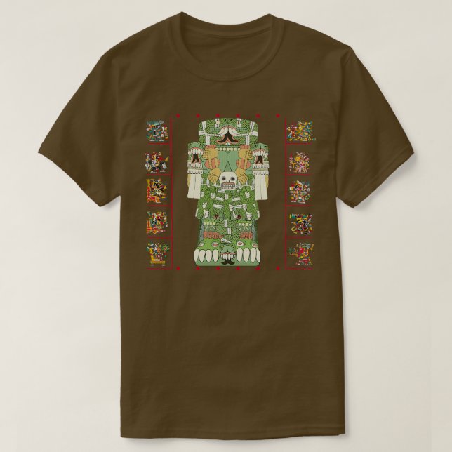 Aztekenmutter Göttin der Fruchtbarkeit T-Shirt (Design vorne)