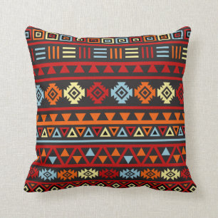 Aztekische Art (großes) Ptn - orange Gelb-Rot u. Kissen