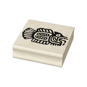 Aztekische Briefmarke Gummistempel