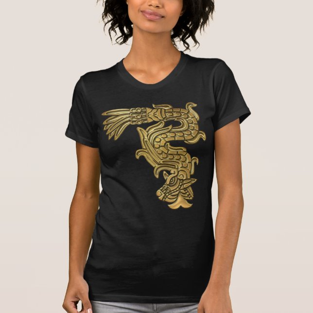 Aztekische Goldschlange T-Shirt (Vorderseite)