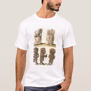 Aztekische Idole, Mexiko (Farblithographie) T-Shirt