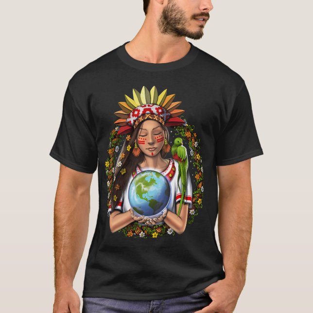 Aztekische Kriegergöttin T-Shirt (Vorderseite)