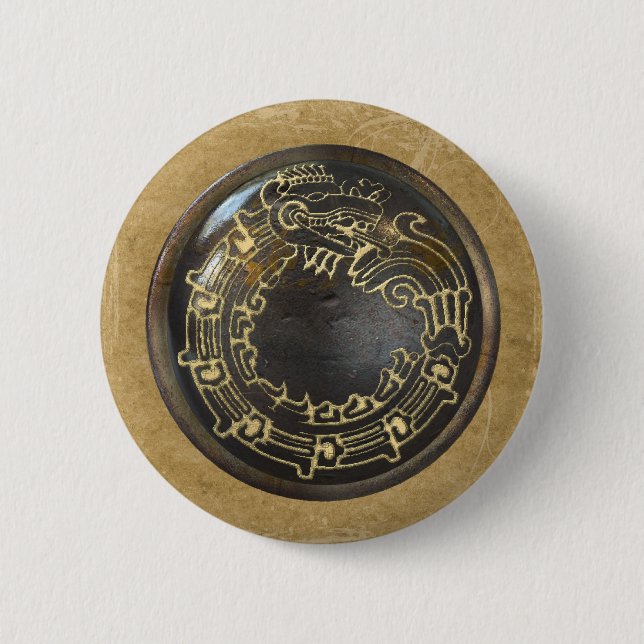 Aztekische Schlange Button (Vorderseite)