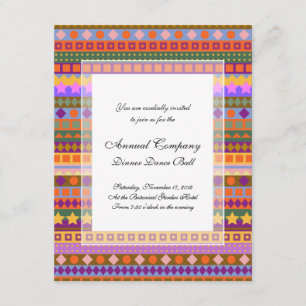 Aztekische Wüste Arizonas färbt Südwestzickzack Einladung