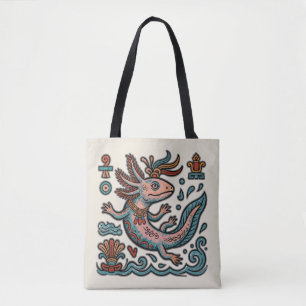 Aztekischer Axolotl Xolotl erodierte Stein tribal