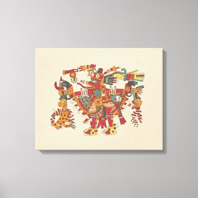 Aztekischer Gott Leinwanddruck (Vorderseite)