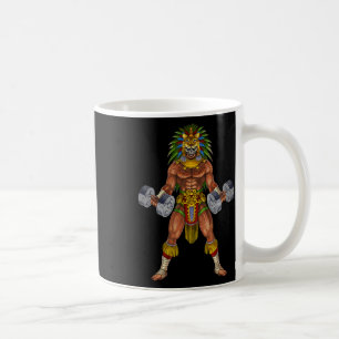 Aztekischer Jaguar-Krieger Bodybuilding Fitnessstu Kaffeetasse